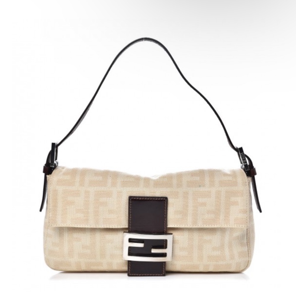 vintage fendi baguette canvas bag